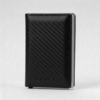MONSAFE Wallet Pop-Up Carbono | Protección RFID · Piel Sintética Premium
