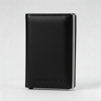MONSAFE Wallet Pop-Up Negro | Protección RFID · Piel Sintética Premium