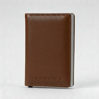 MONSAFE Wallet Pop-Up Whisky | Protección RFID · Piel Sintética Premium